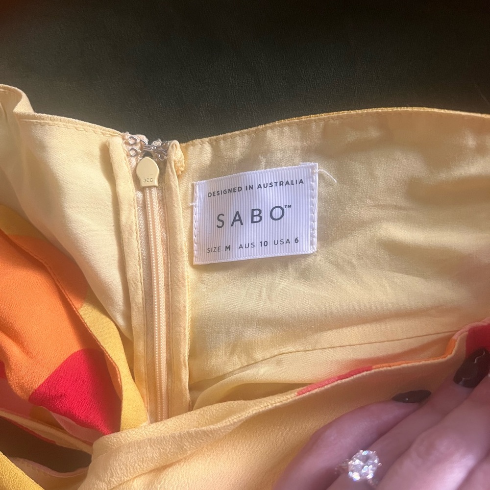 Sabo Skirt Red and Yellow Floral Mini Dress - Picture 4 of 4